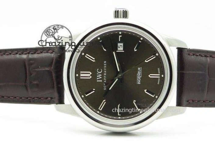 MIROTIME 0307 Affordable Ingeniuer St.Laurens SS Brown Dial MK 1:1 Best Edition On Black Leather Strap A 7365